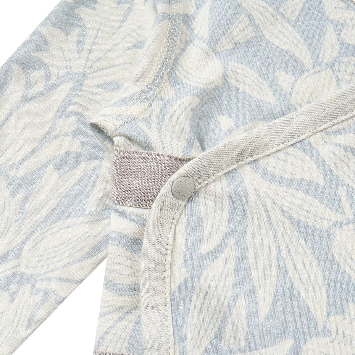 Nest Designs-Long Sleeve Onesie Acorn- Slate Blue