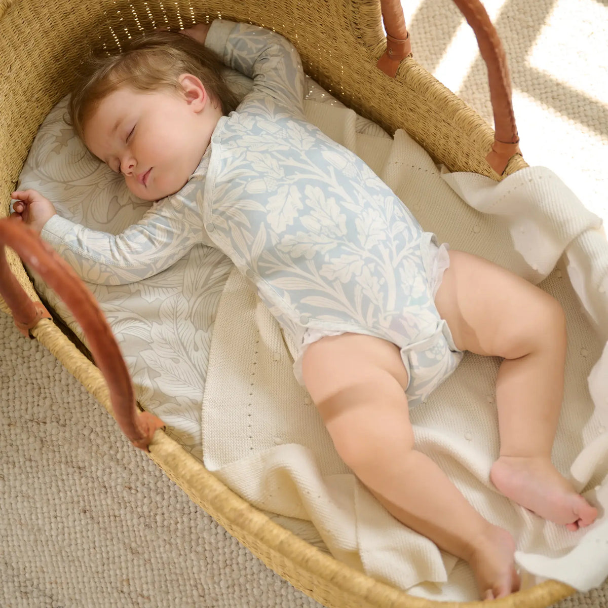 Nest Designs-Long Sleeve Onesie Acorn- Slate Blue