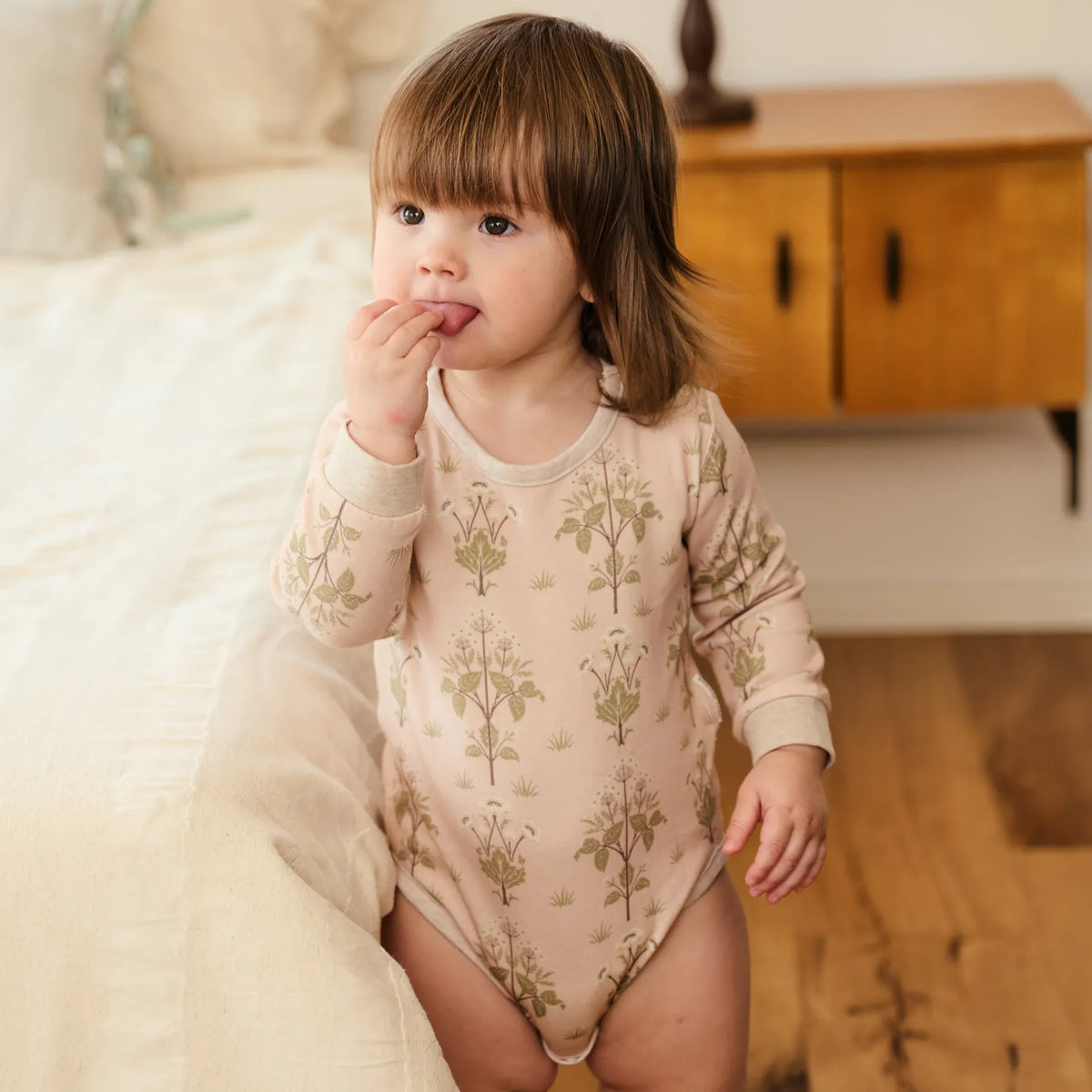 Nest Designs-Long Sleeve Onesie Meadow Sweet