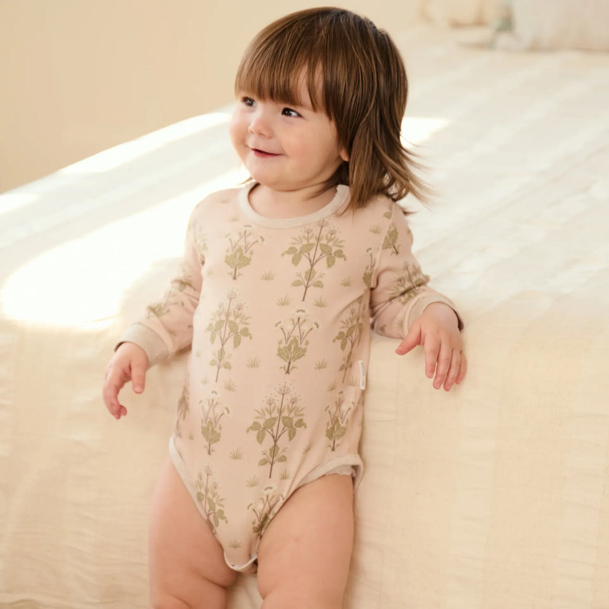 Nest Designs-Long Sleeve Onesie Meadow Sweet