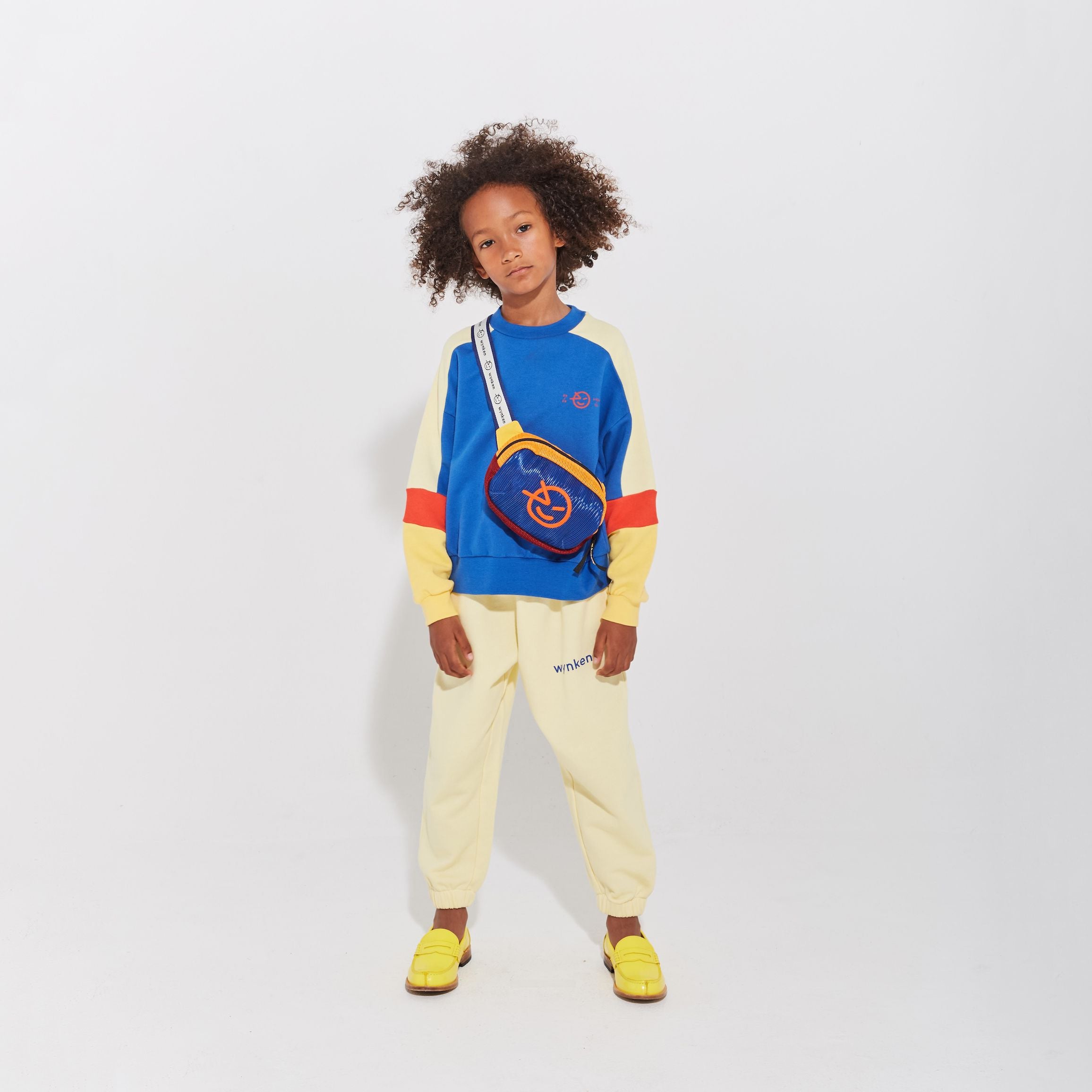 Wynken-Good Morning Sweat Organic Cotton Artists Blue / Lemon
