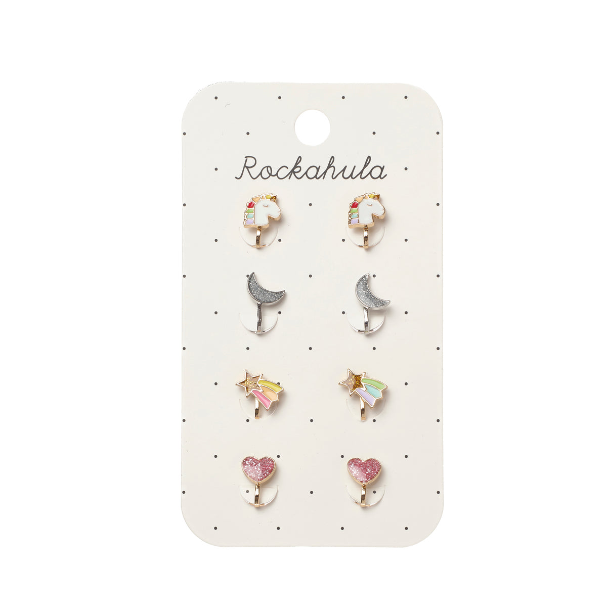 Rockahula Kids-Rainbow Unicorn Clip On Earrings