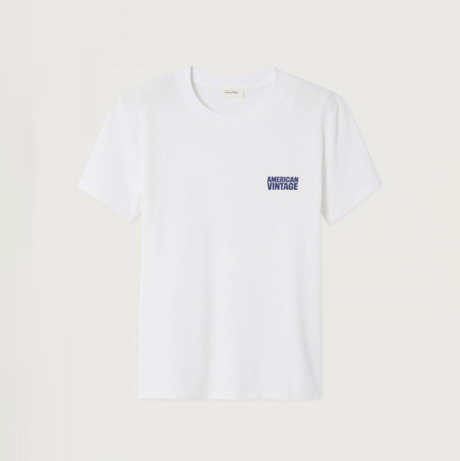 American Vintage-Women T-Shirt Mc Col Rond Ykobow Blanc