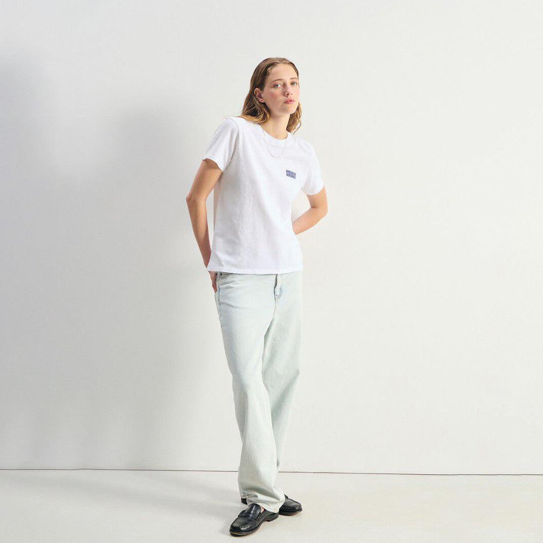 American Vintage-Women T-Shirt Mc Col Rond Ykobow Blanc