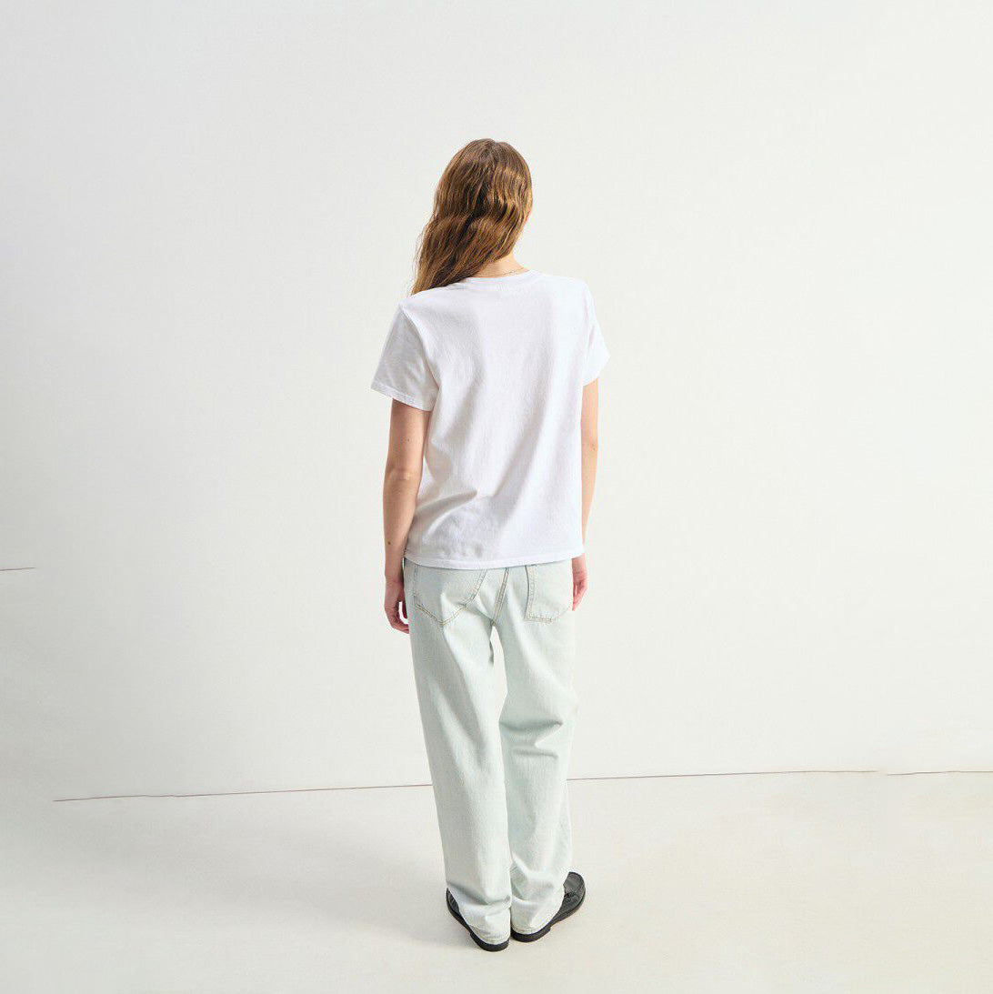 American Vintage-Women T-Shirt Mc Col Rond Ykobow Blanc