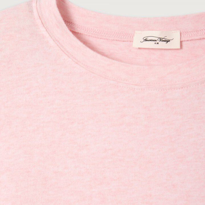 American Vintage-Women T-Shirt Ample ML Col Bateau Ypawood Glacage Chine