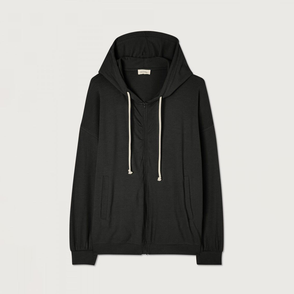 American Vintage-Women Sweat ML Capuche Zippe Ypawood Carbone Chine