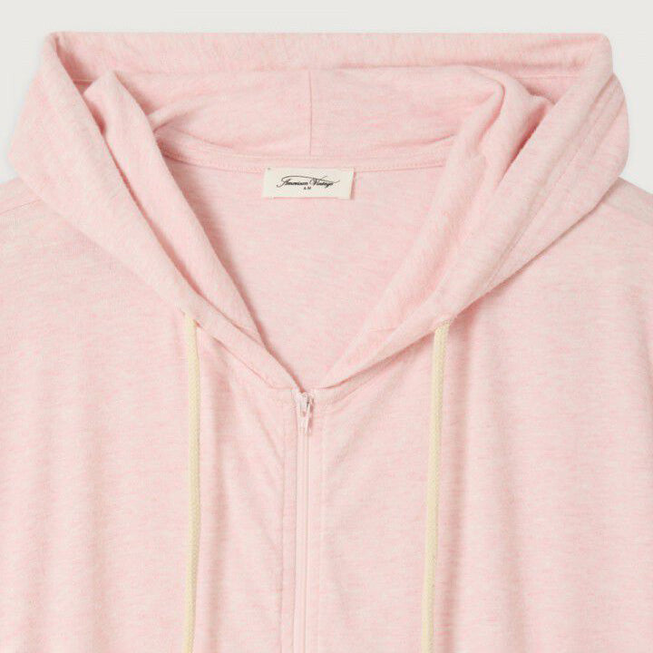 American Vintage-Women Sweat ML Capuche Zippe Ypawood Glacage Chine