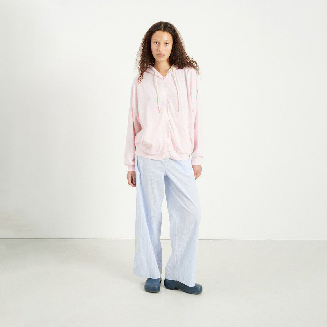 American Vintage-Women Sweat ML Capuche Zippe Ypawood Glacage Chine
