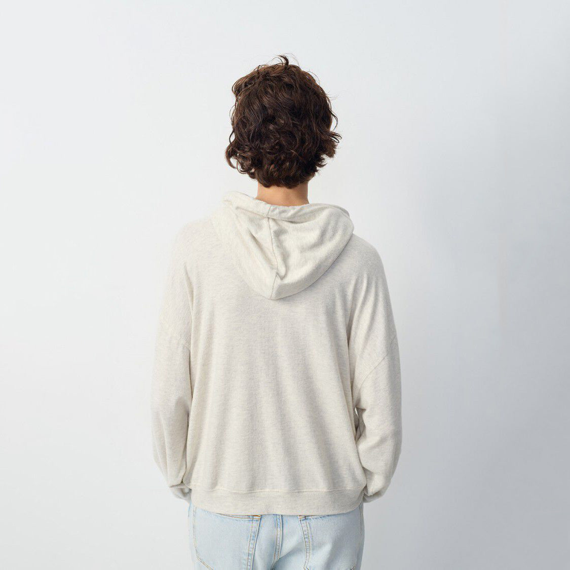 American Vintage-Women Sweat ML Capuche Zippe Ypawood Gris Chine
