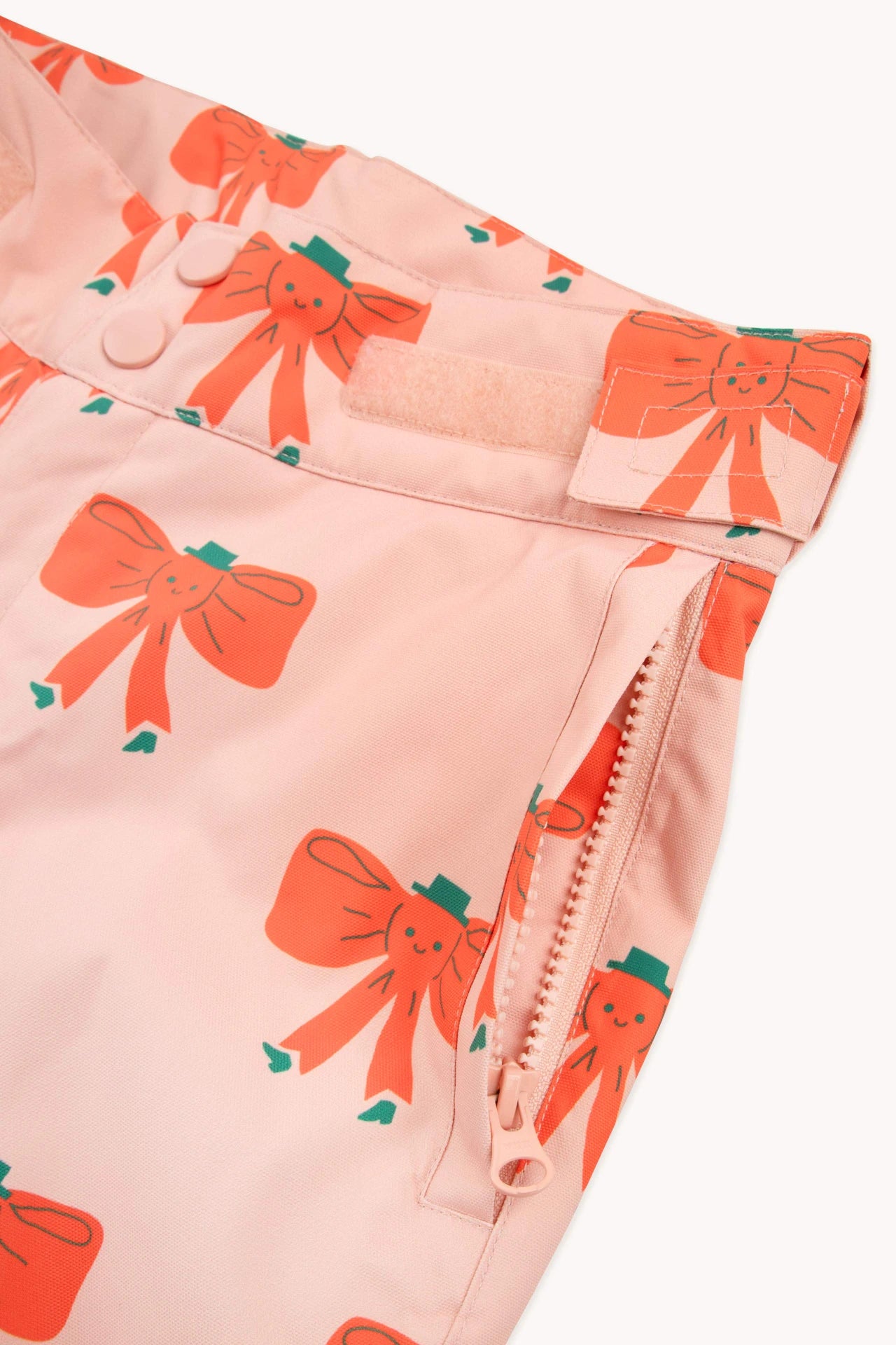 TINY BOW SNOW PANT PEACH-NEW ARRIVAL