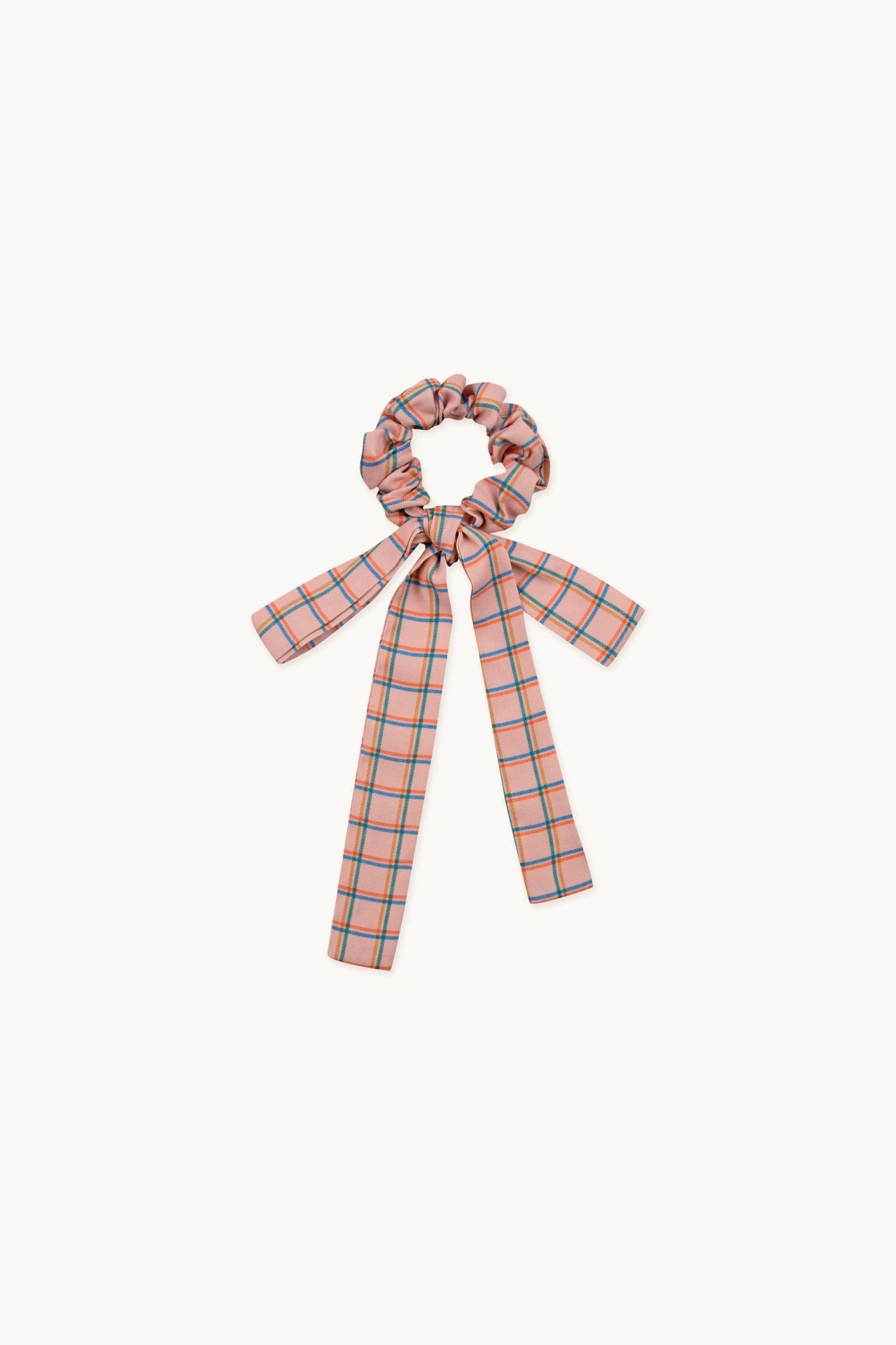 CHECK ELASTIC BOW  peach