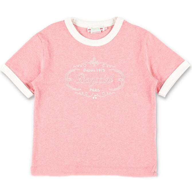 COTTON T-SHIRT EMMA-ROSE BONBON