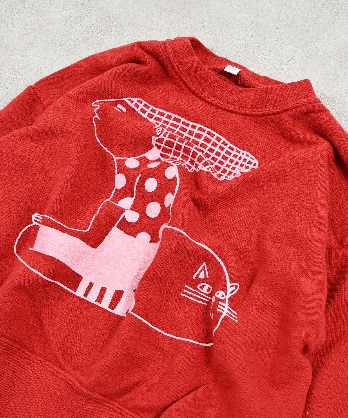 Markey's-Illustration Sweatshirt Red