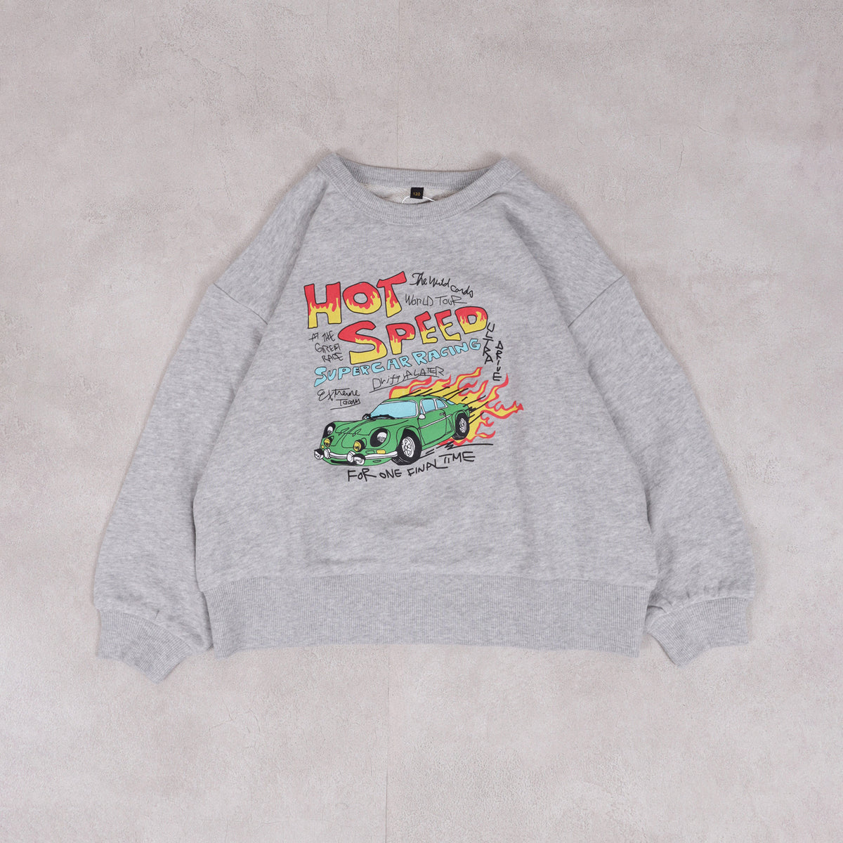 Markey's-Print Crew Neck Sweatshirt Gray Heather