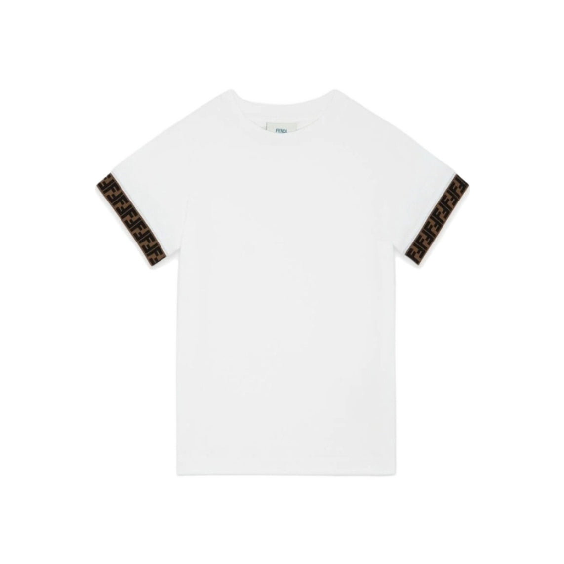 SS TEE WITH FF TRIM ON SLEEVES