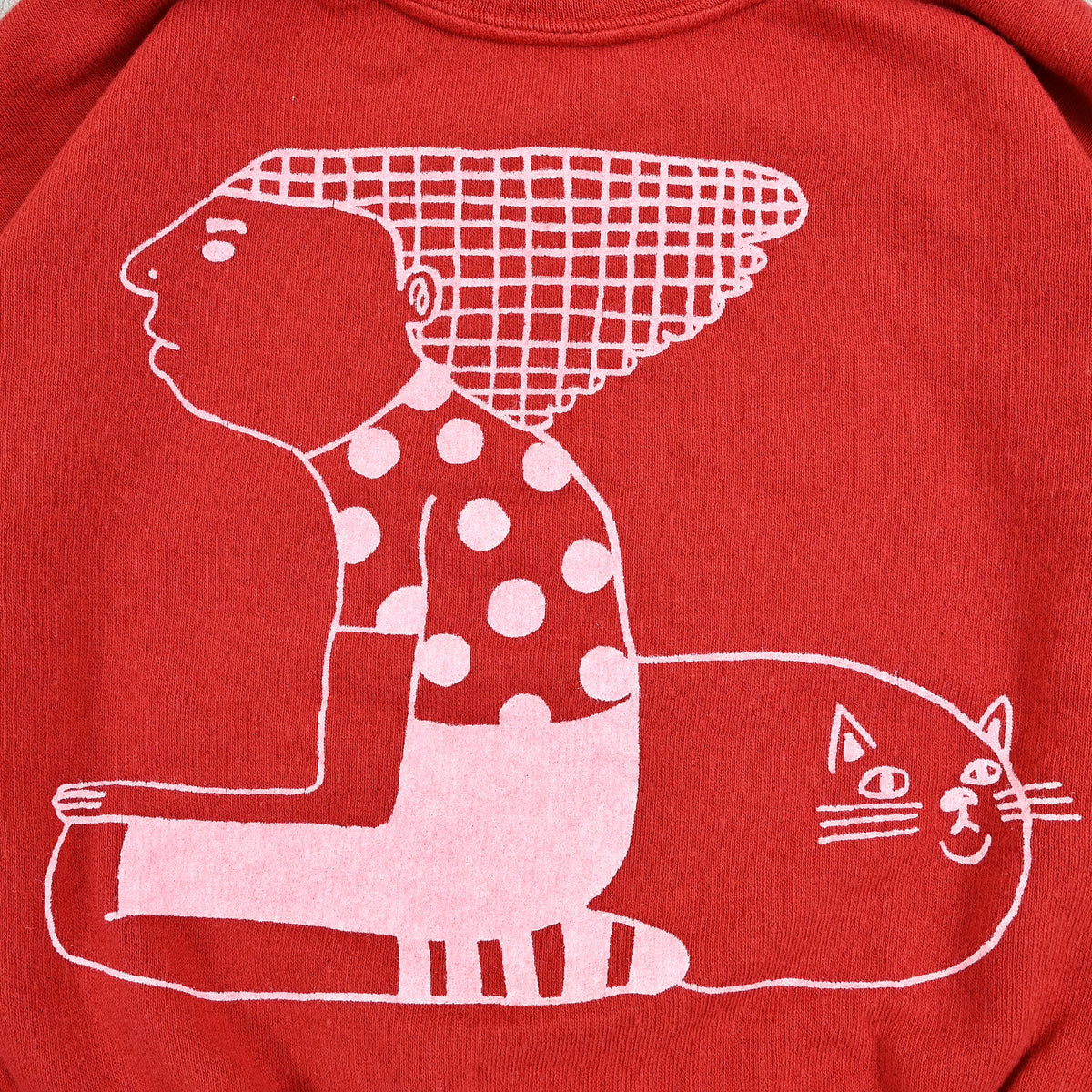 Markey's-Illustration Sweatshirt Red