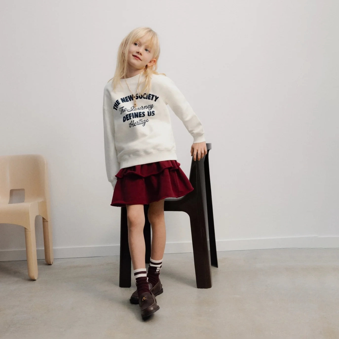 The New Society-Bay Sweatshirt Whisper White