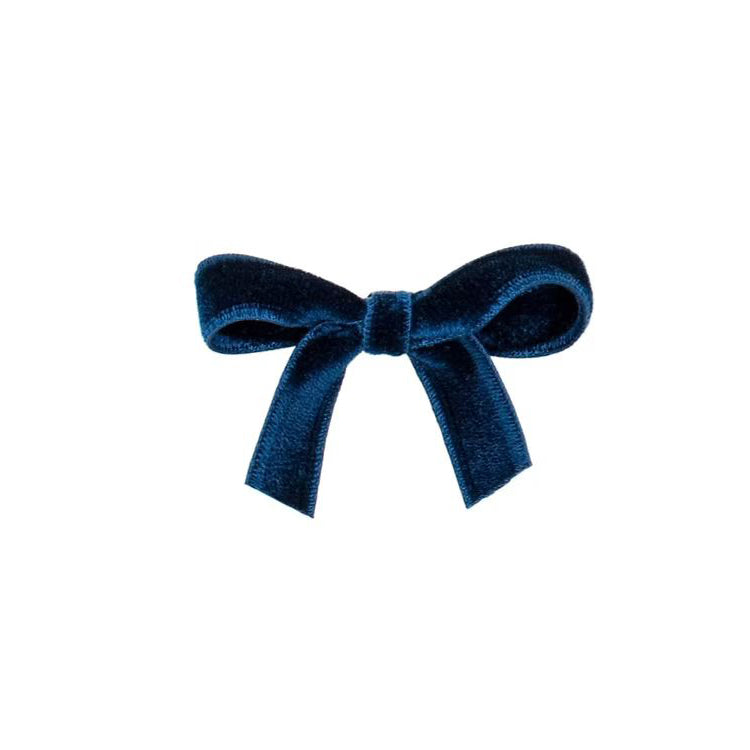 Olilia-Small Velvet Bow-Midnight