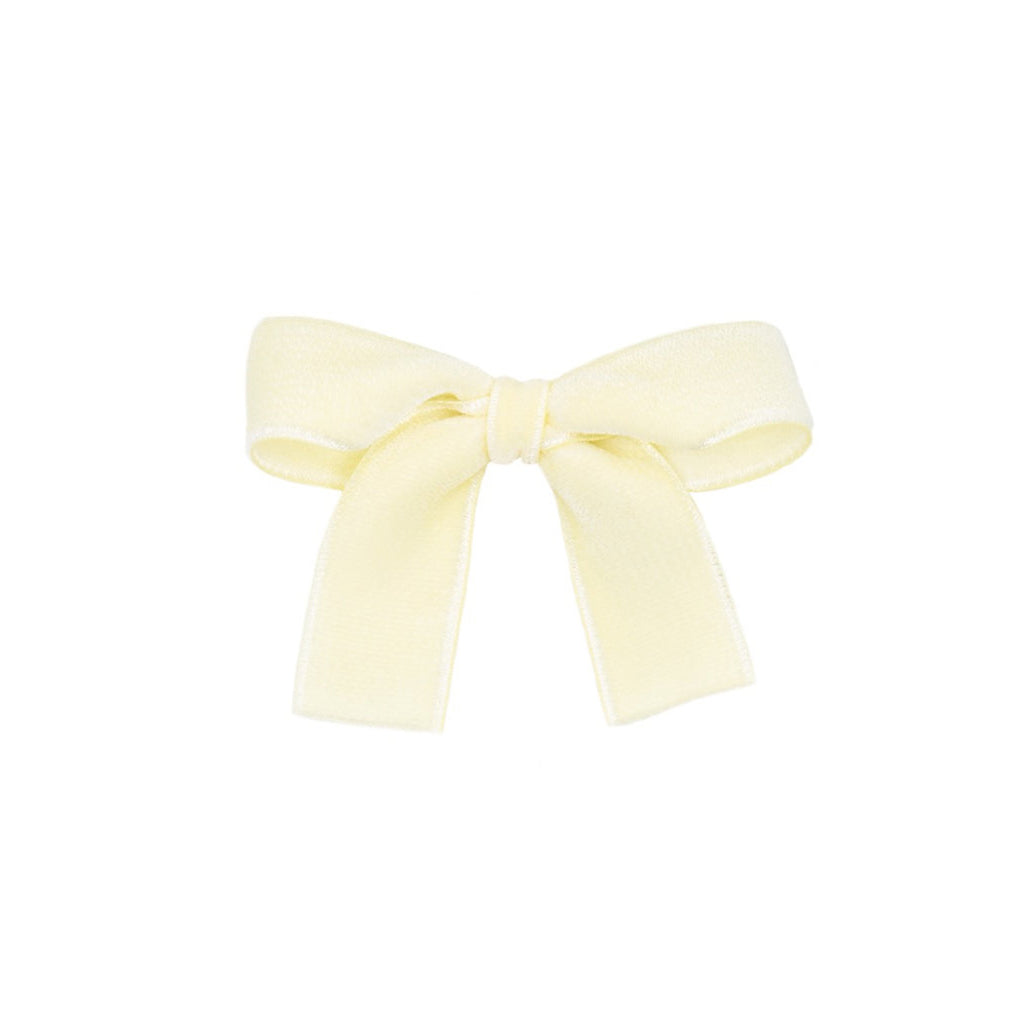 Olilia-Medium Velvet Bow-Ivory