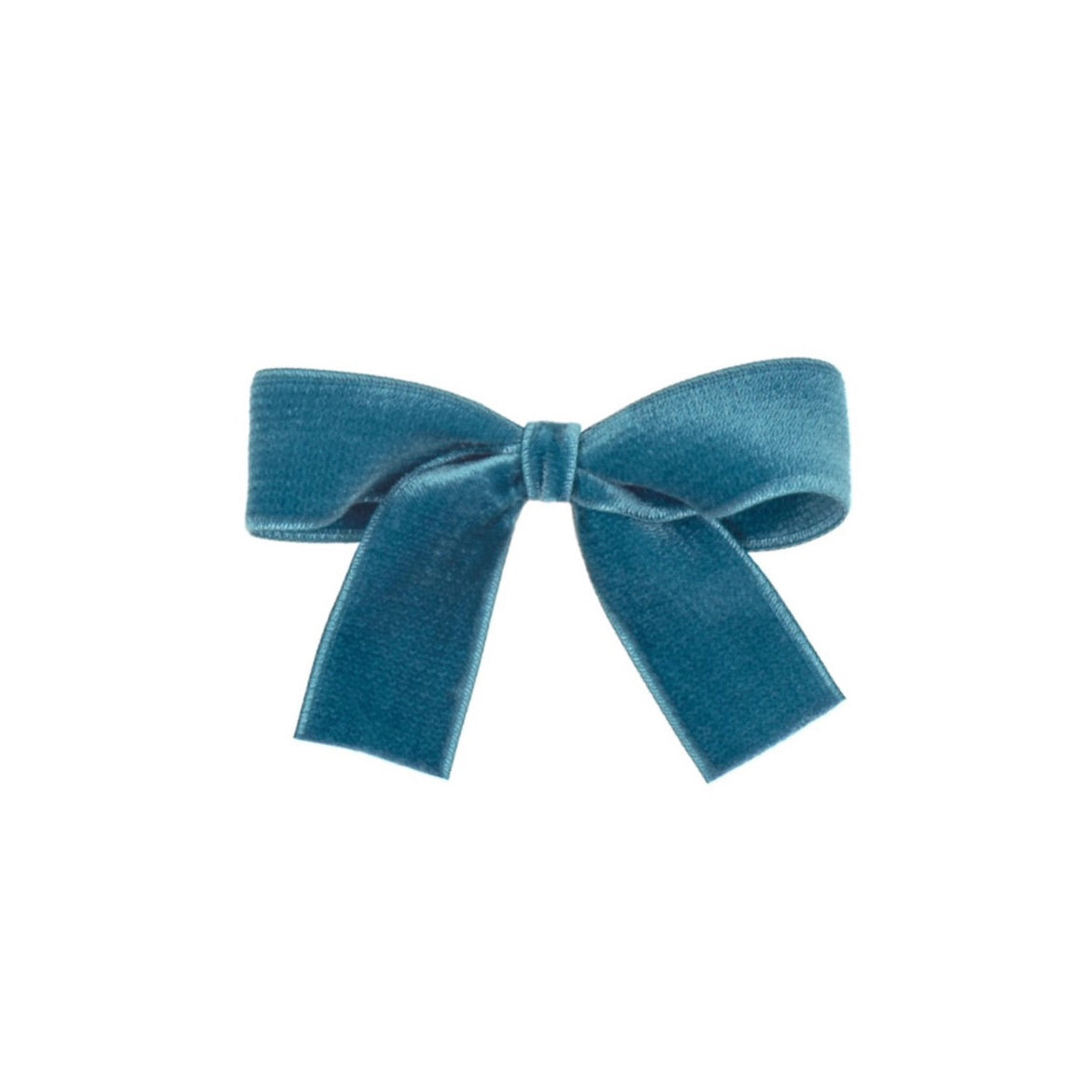 Olilia-Medium Velvet Bow-Teal