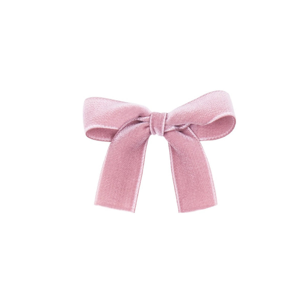 Olilia-Medium Velvet Bow-Vintage Rose