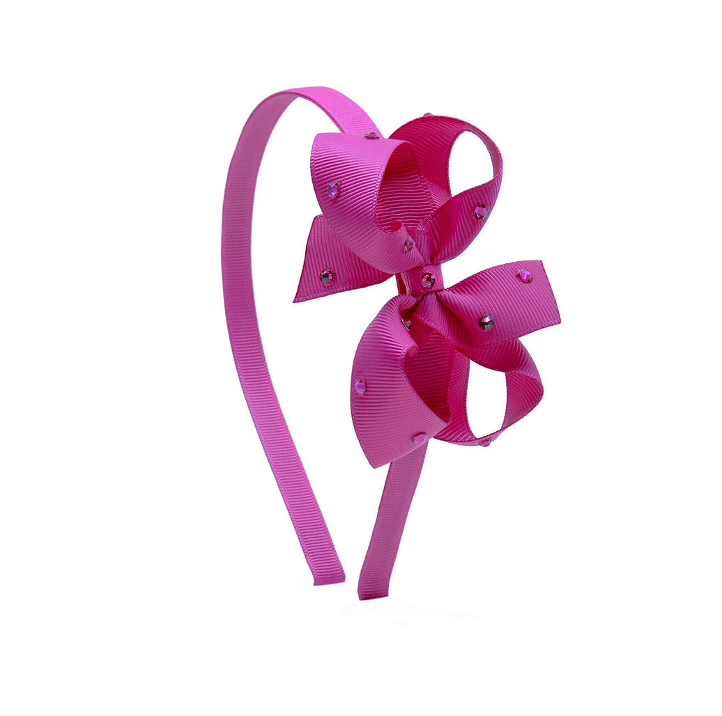 Olilia-Medium Classic Hard Headband-Raspberry Rose