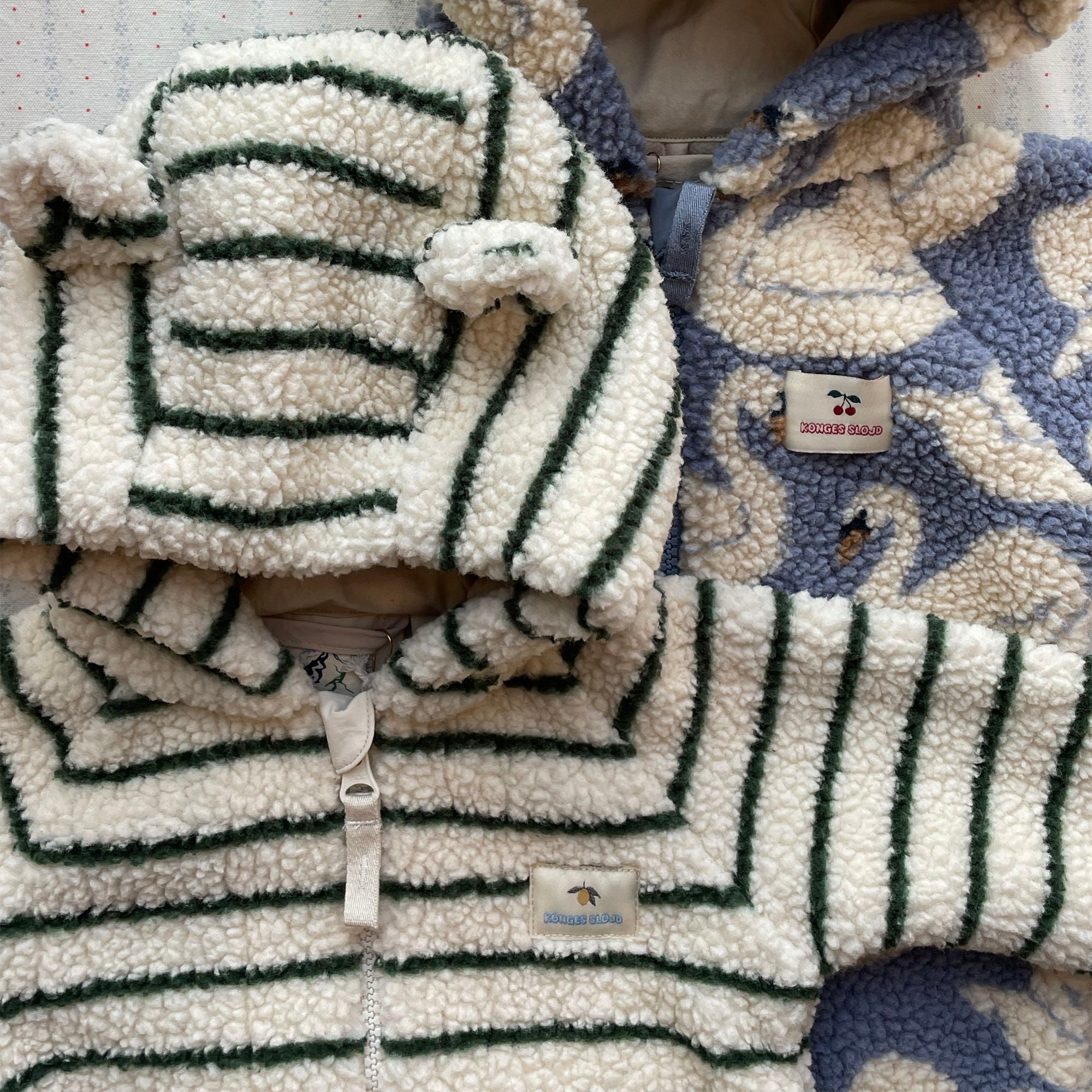 Konges Sløjd-Jody Teddy Onesie Grs Erba Stripe