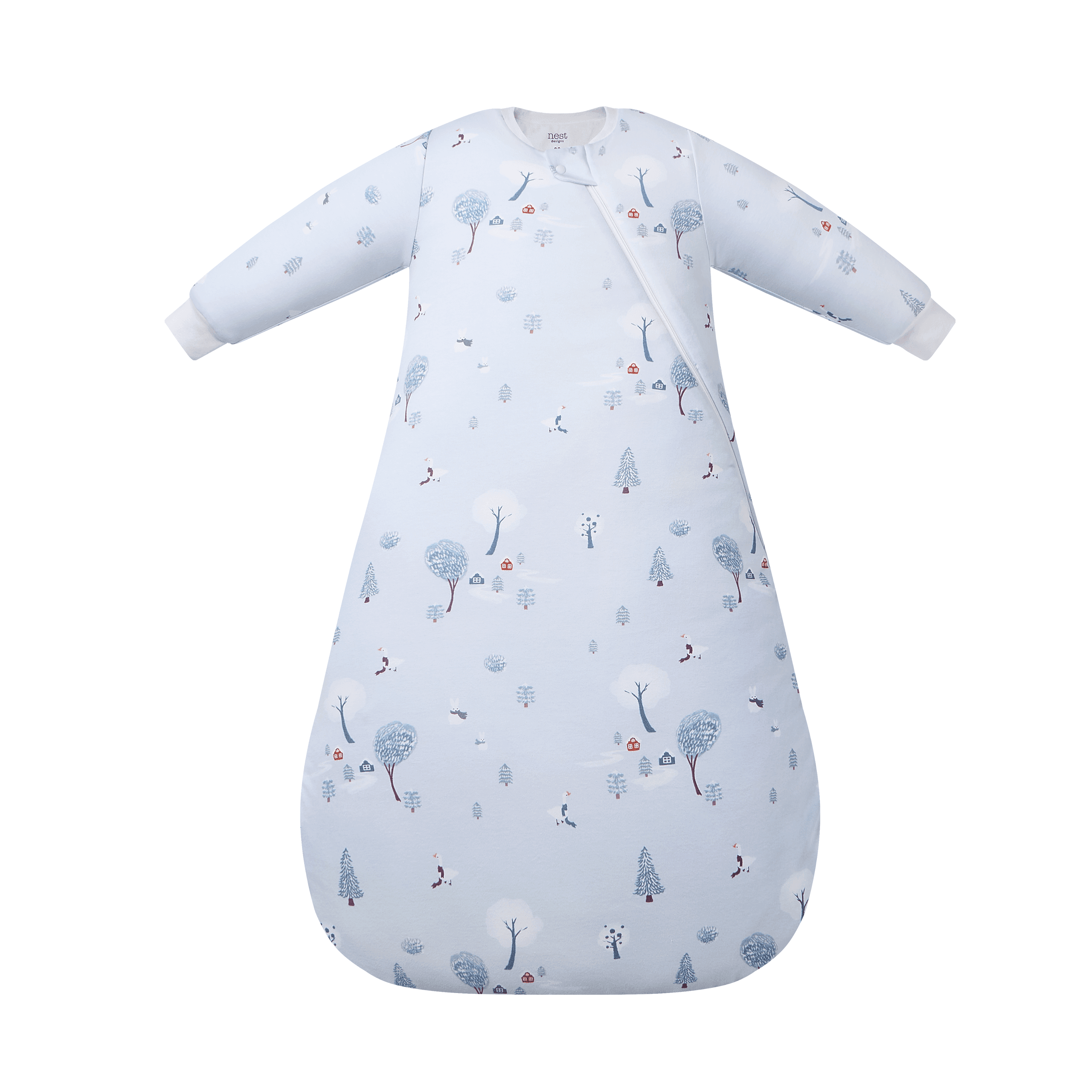 Nest Designs-1.0 TOG Removable Sleeve Sleep Bag Snowy Snuggles