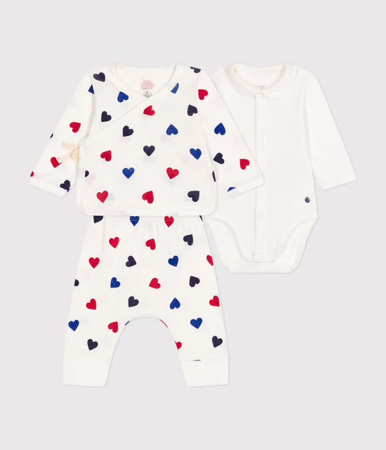 BABIES' COTTON THREE-PIECE OUTFIT