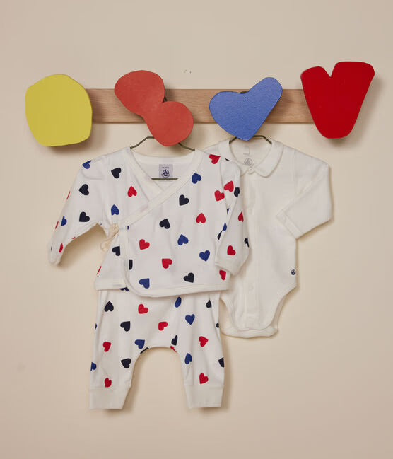 BABIES' COTTON THREE-PIECE OUTFIT