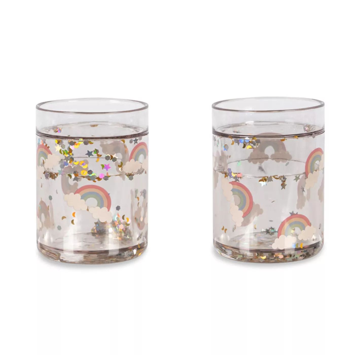 Konges Sløjd-2 Pack Glitter Cups Rainbow