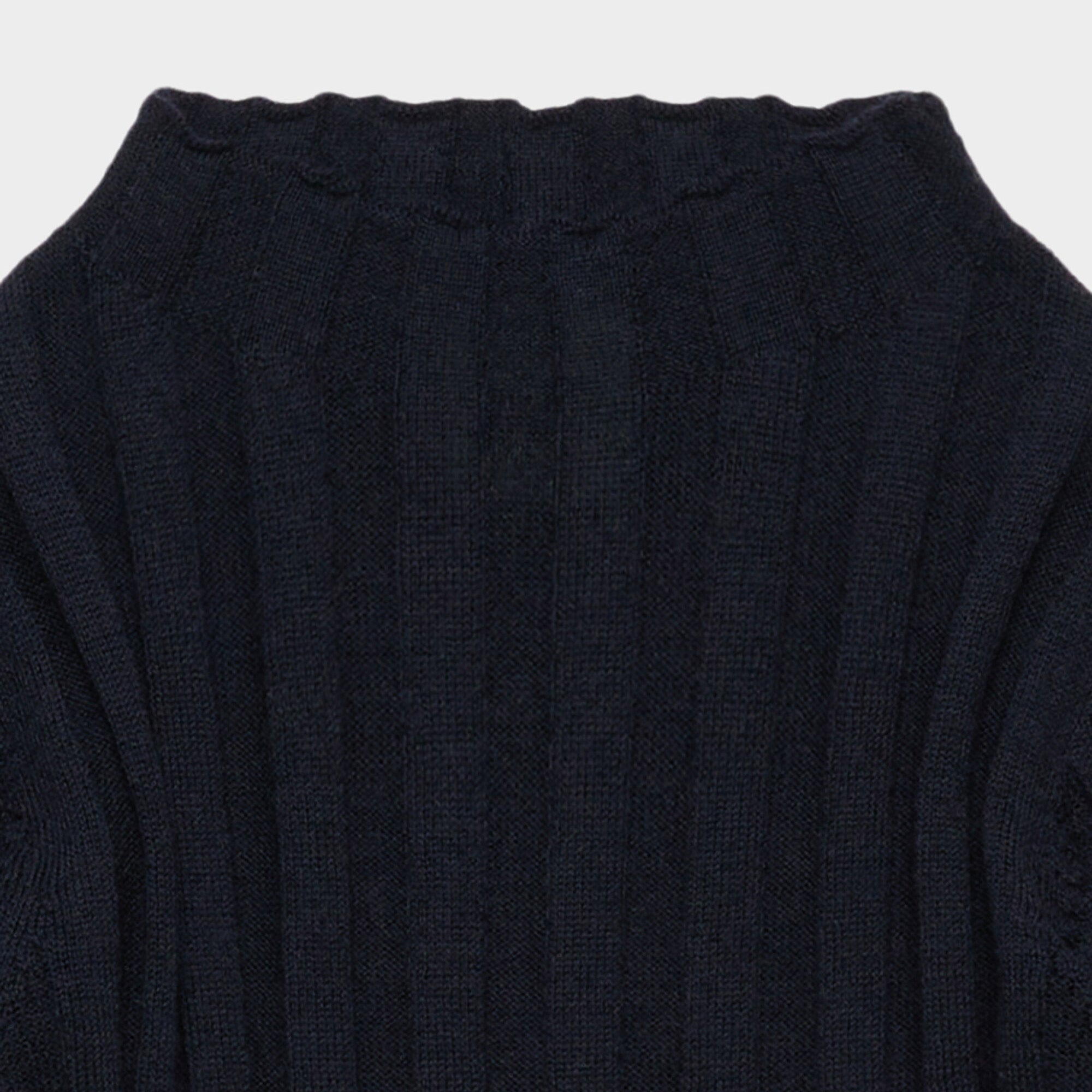 FUB-High Neck Blouse Dark Navy