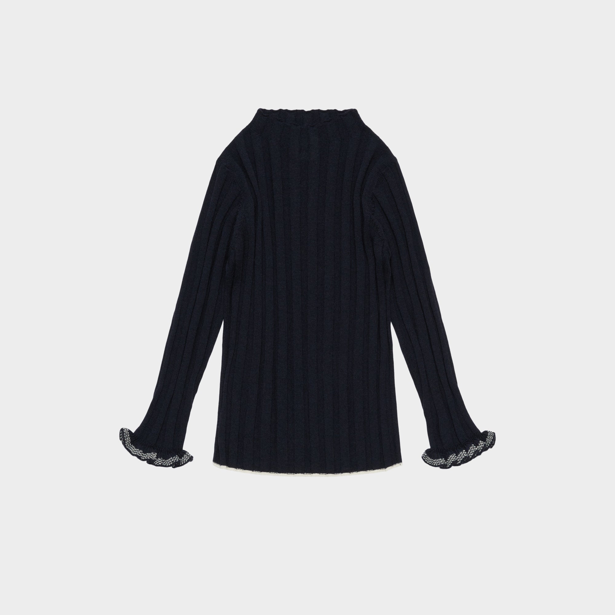 FUB-High Neck Blouse Dark Navy