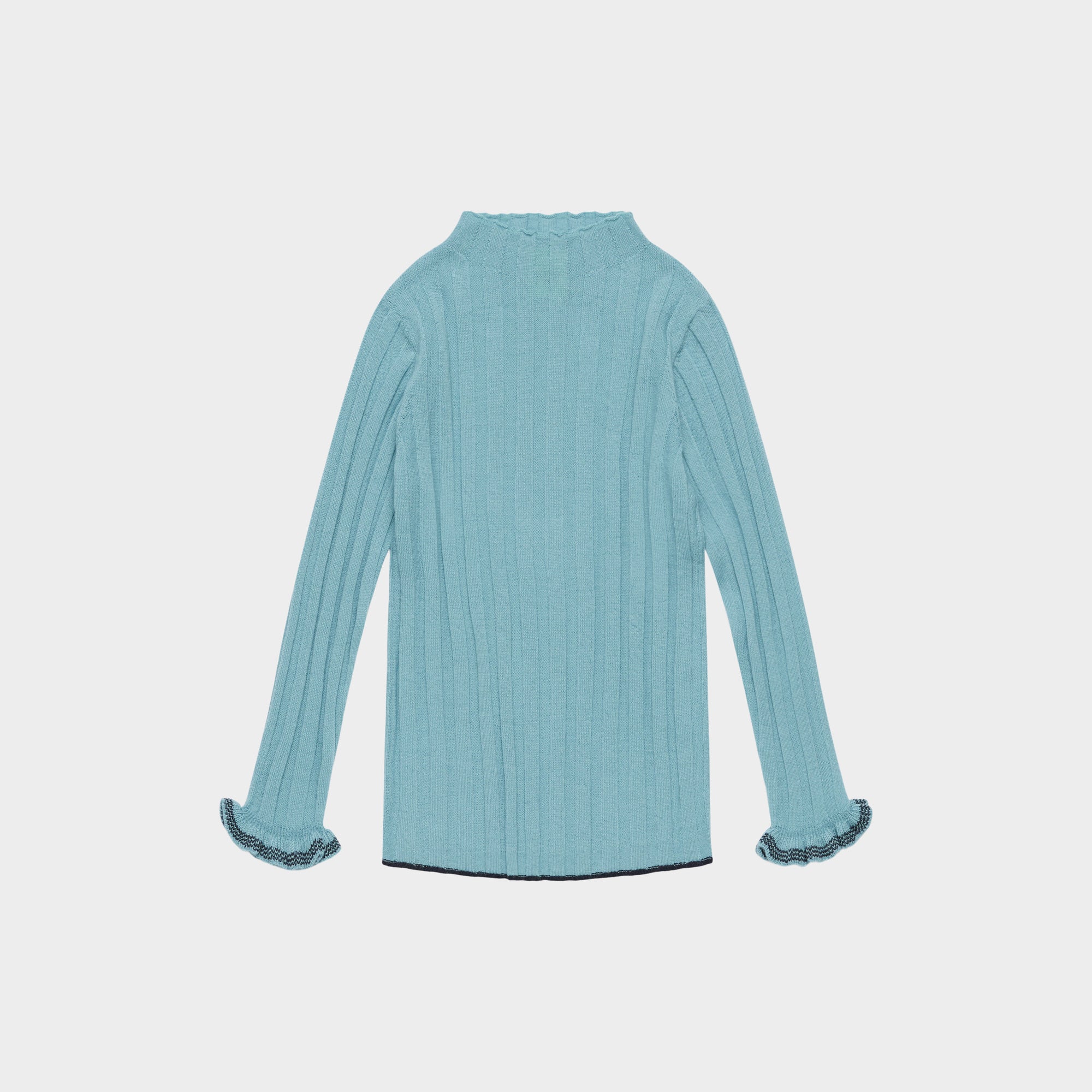 FUB-High Neck Blouse Light Teal