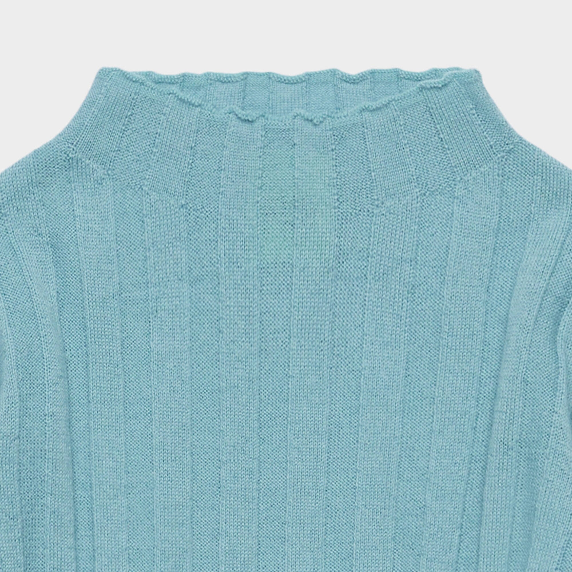 FUB-High Neck Blouse Light Teal