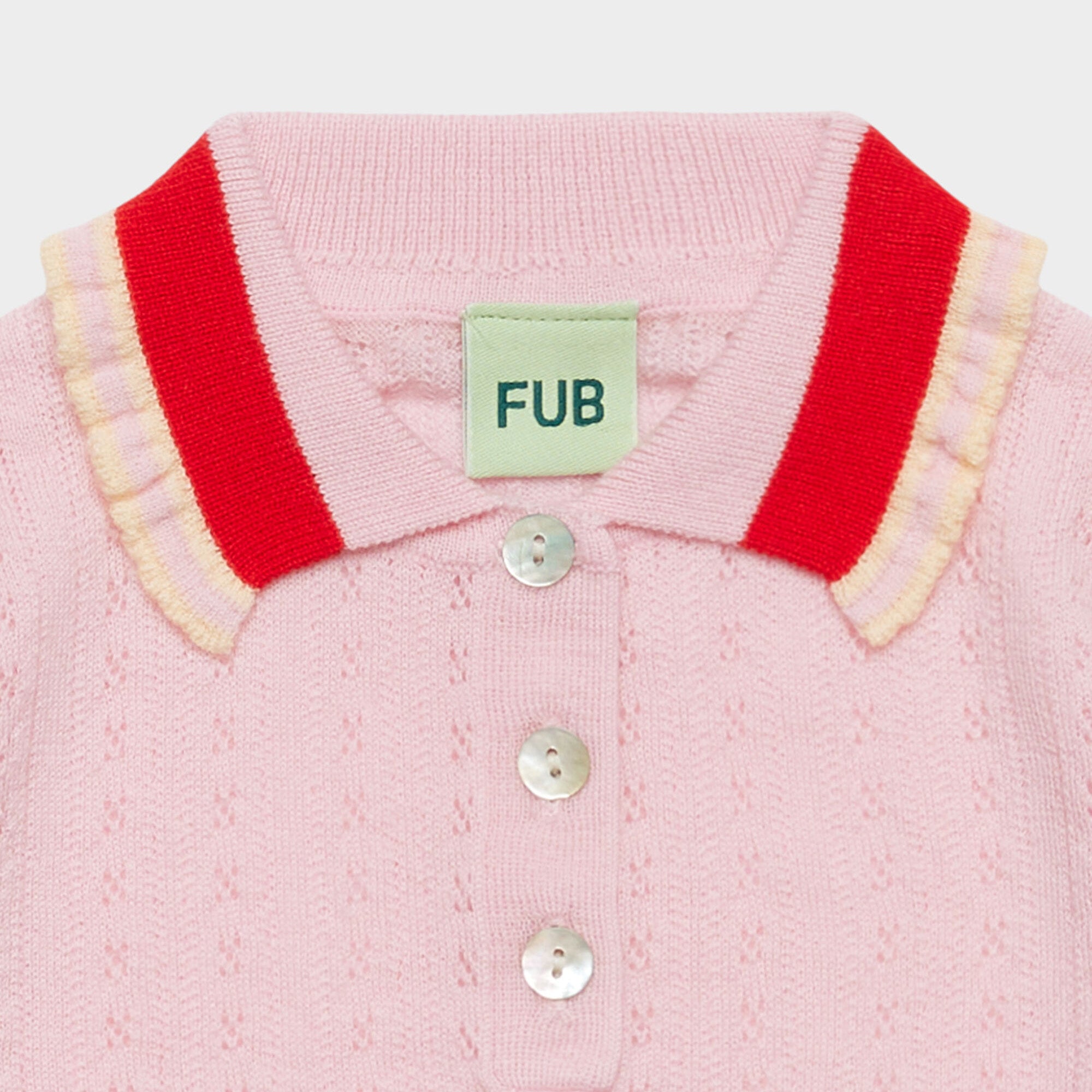 FUB-Pointelle Polo Rose Quartz