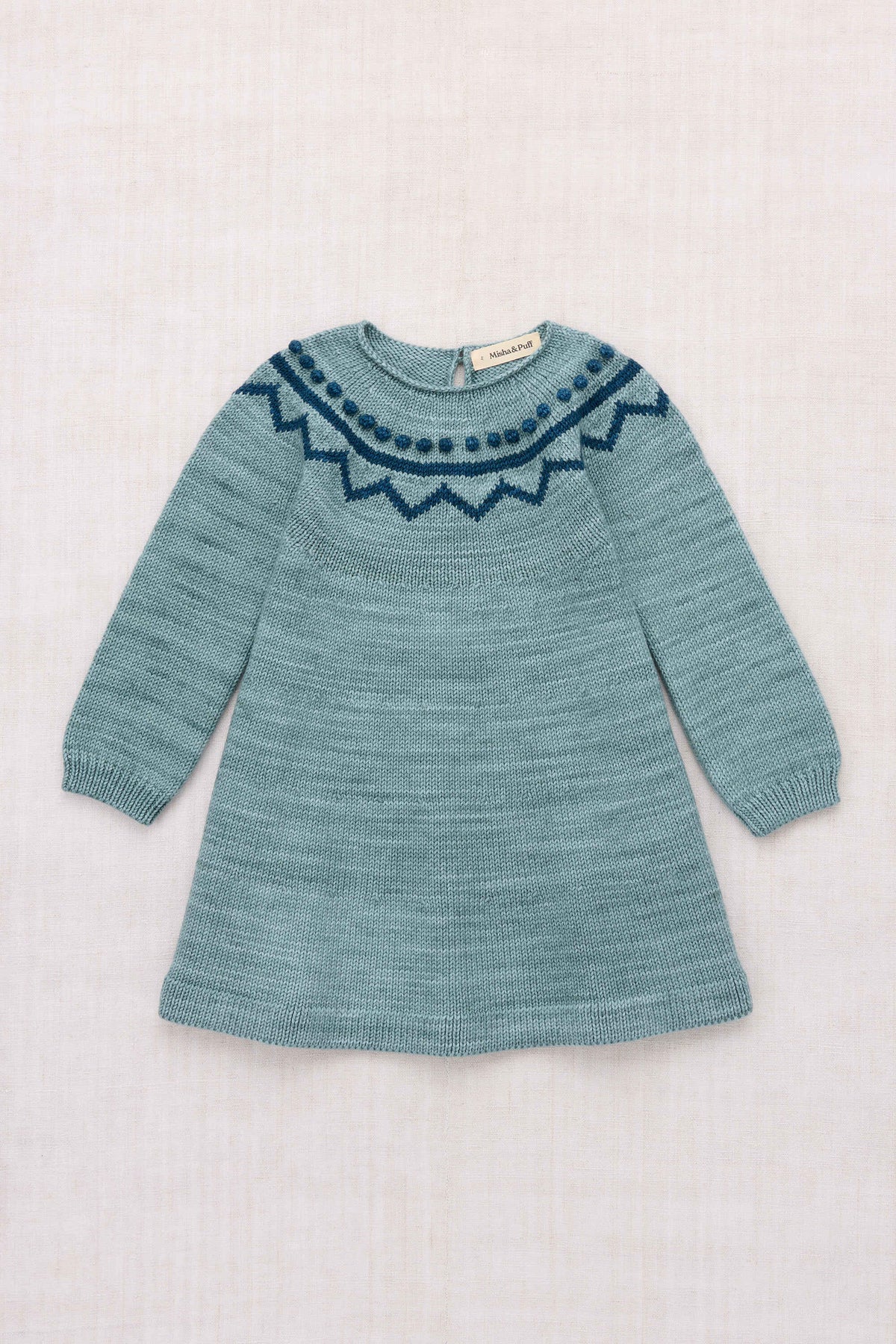 Misha & Puff-Girls Zig Zag Dress Slate