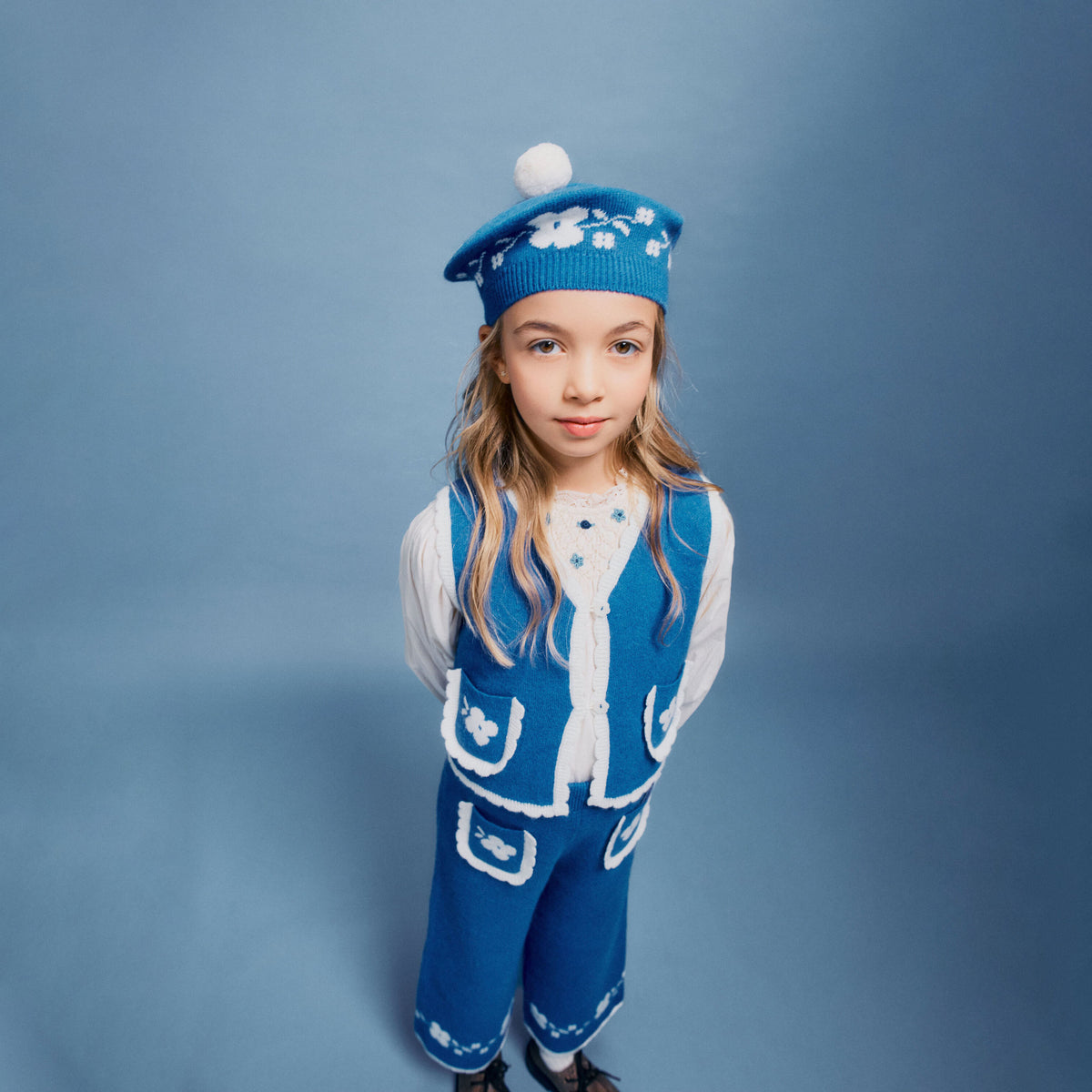 Bebe Organic-Cosette Girls Vest Nordic knit