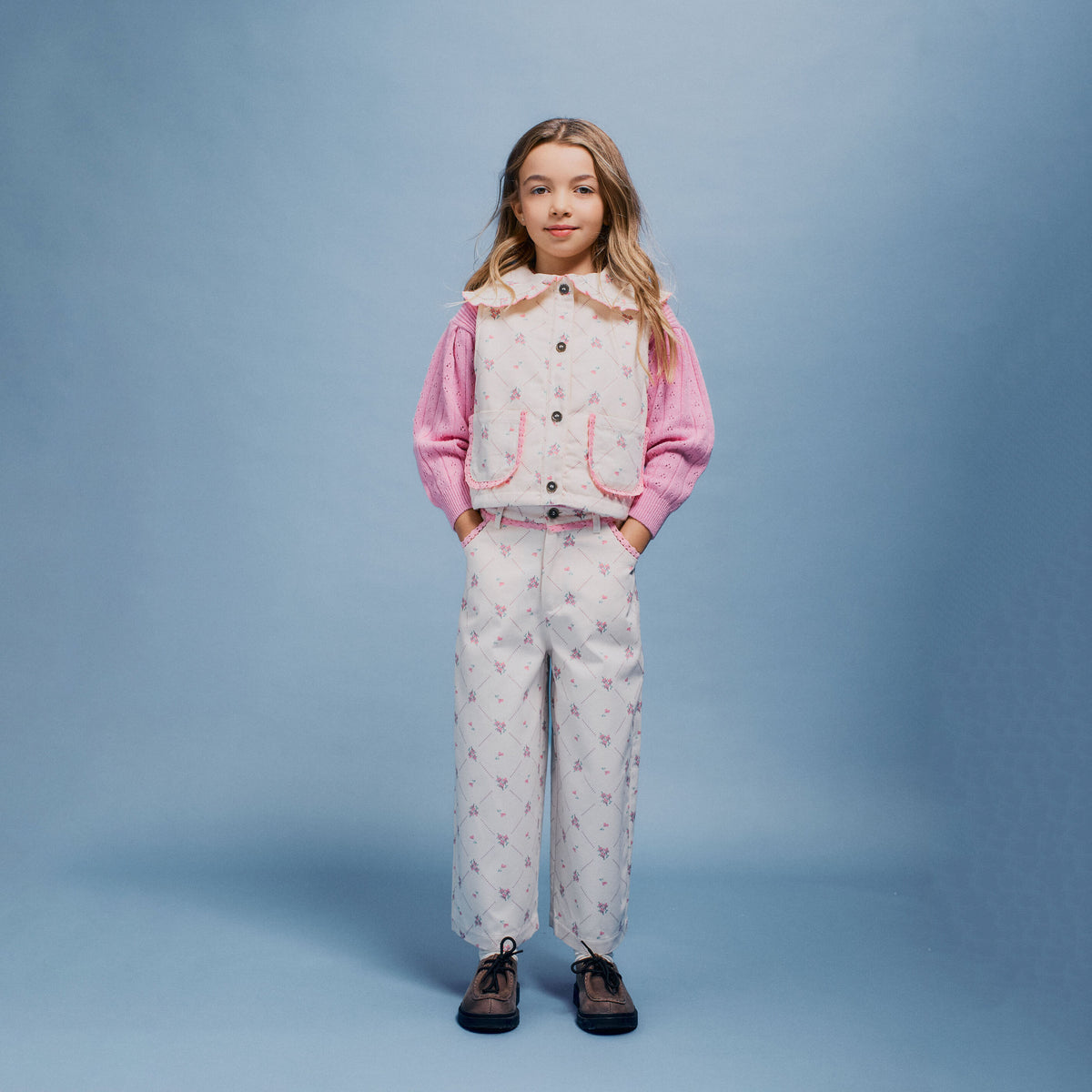 Bebe Organic-Heidi Pants Needlepoint Print