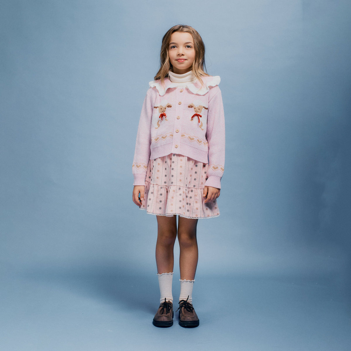 Bebe Organic-Laurel Cardigan Lambs Jaquard Knit
