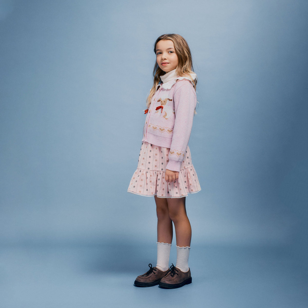 Bebe Organic-Laurel Cardigan Lambs Jaquard Knit