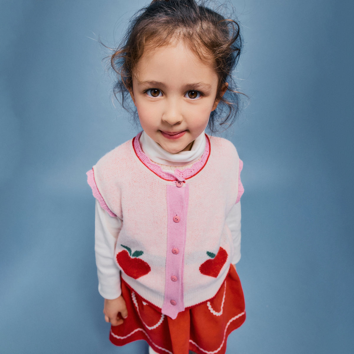 Bebe Organic-Pomme Vest Love Apple Knit