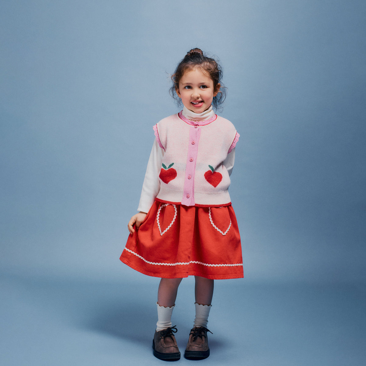 Bebe Organic-Pomme Vest Love Apple Knit