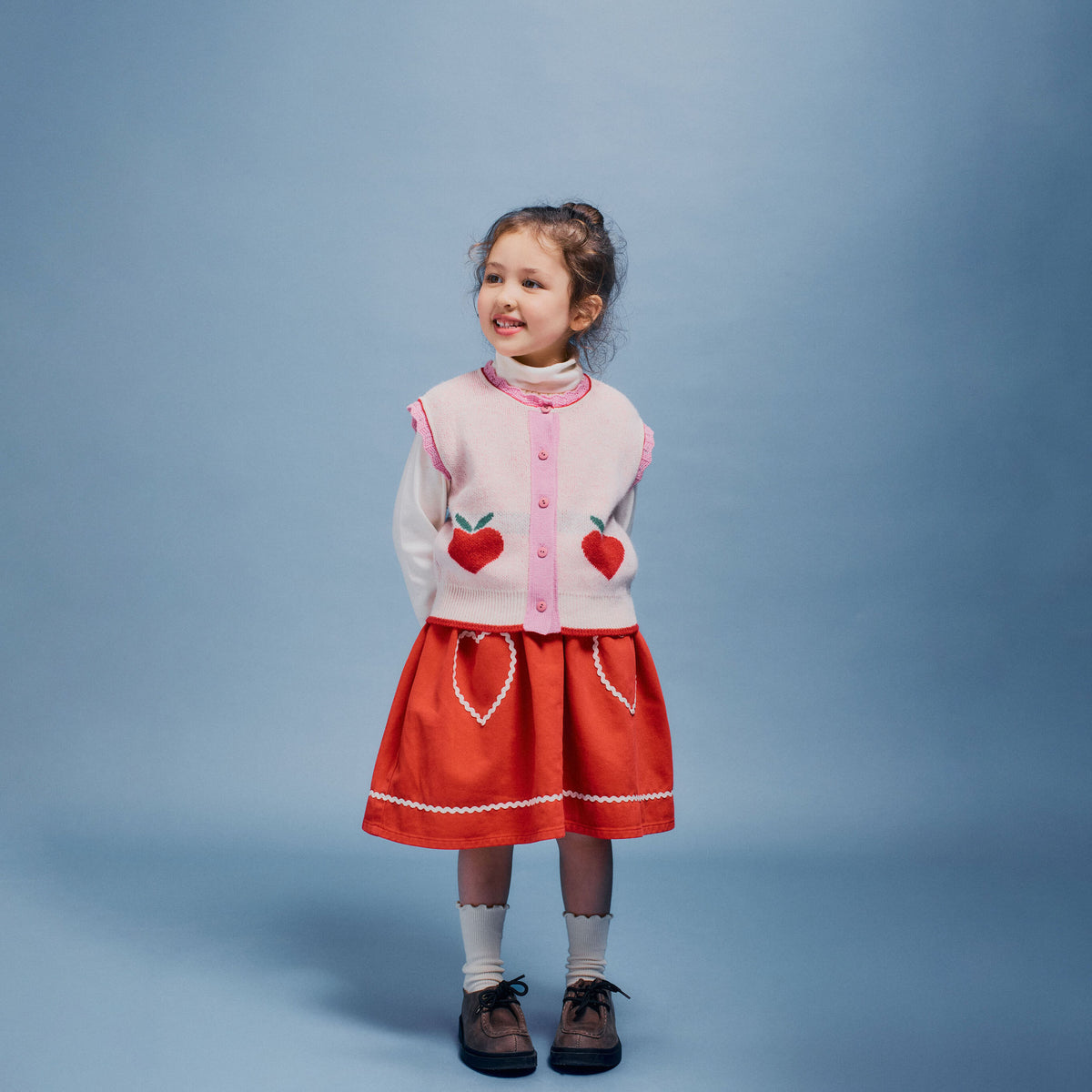 Bebe Organic-Pomme Vest Love Apple Knit
