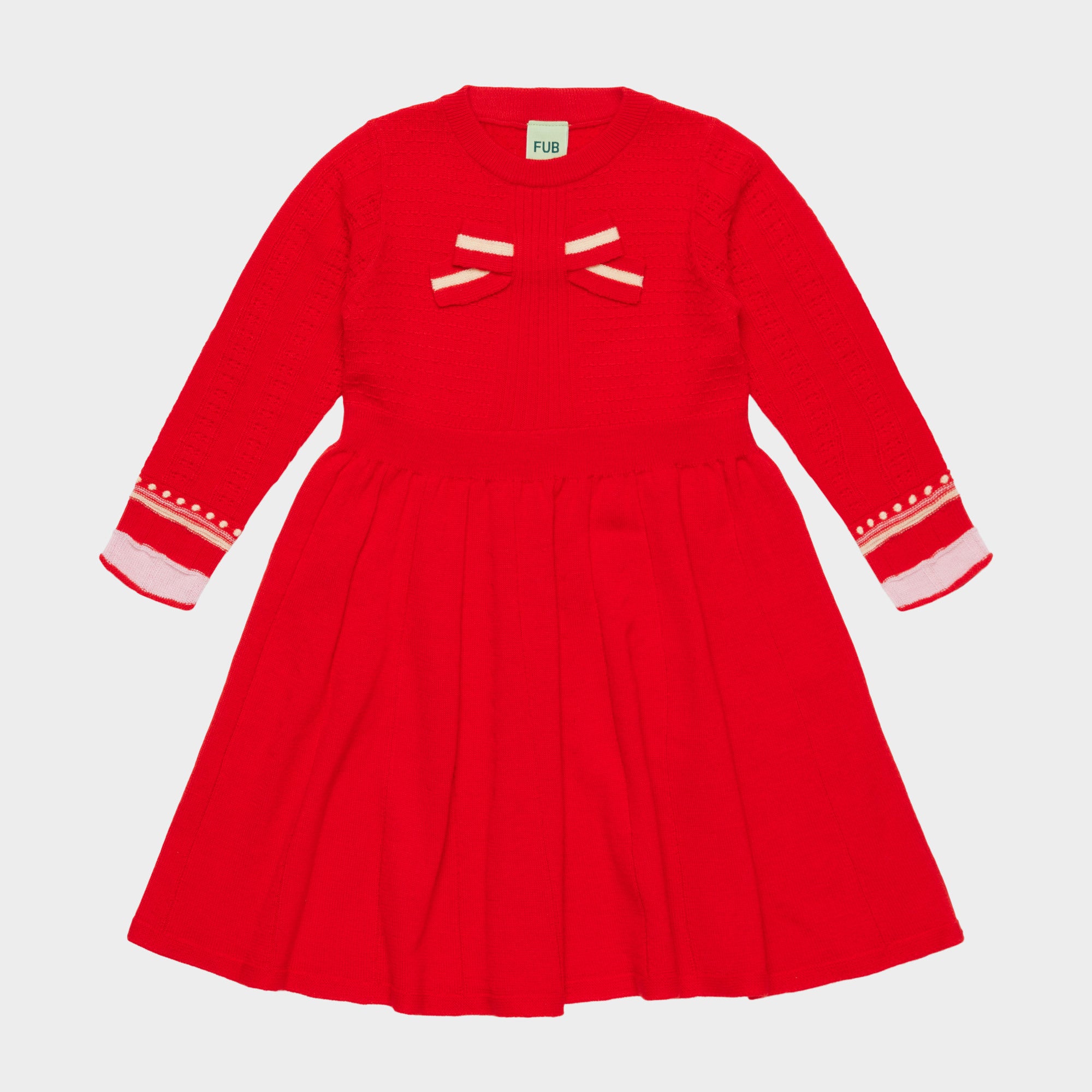 FUB-Bow Dress Classic Red
