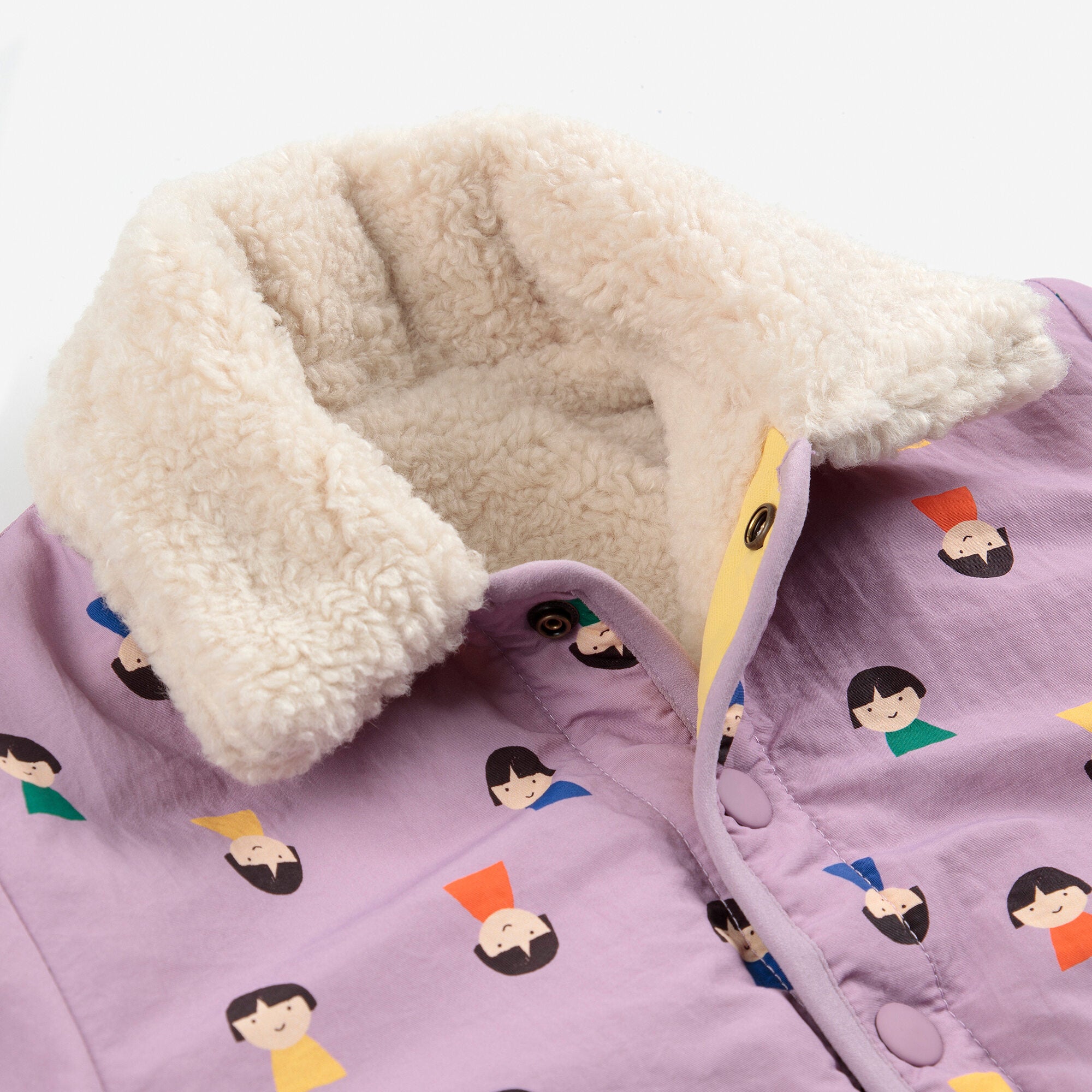 Bobo Choses-Baby Game Pawns All Over Reversible Sheepskin Jacket