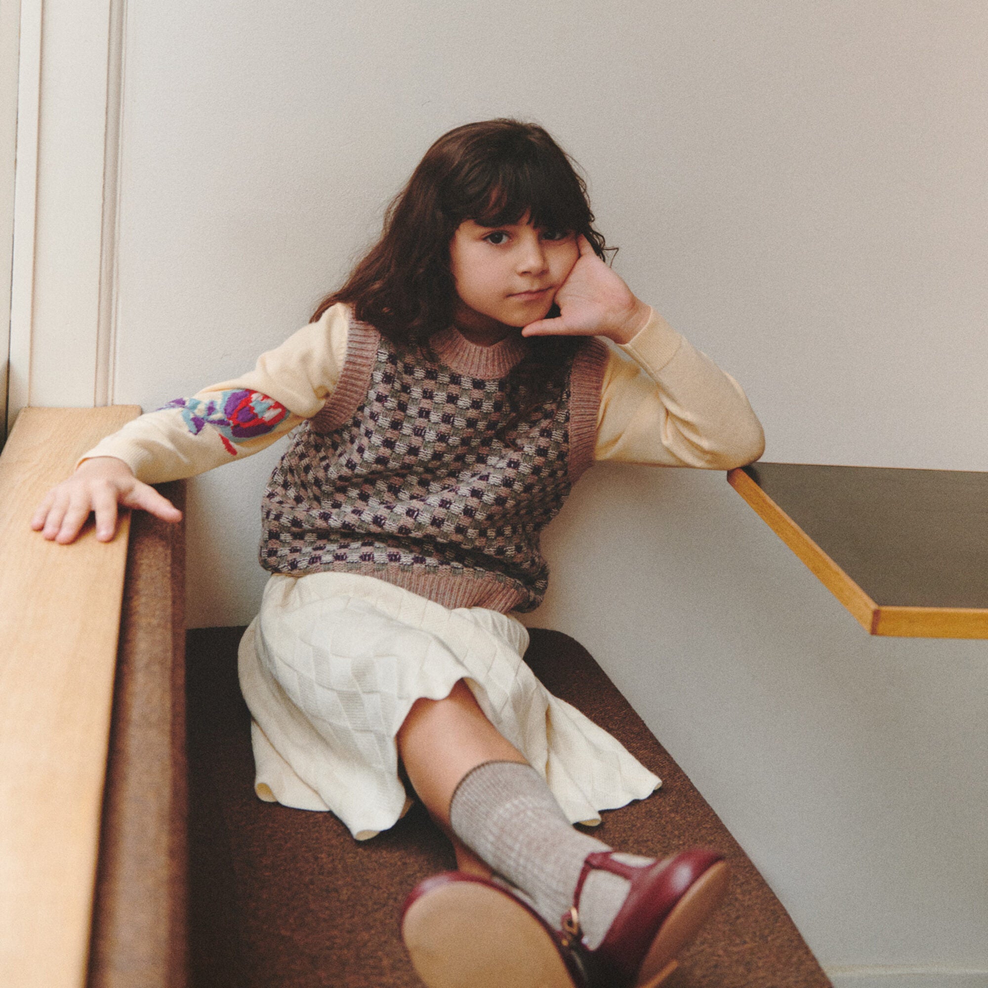 FUB-Harlekin Skirt Ecru