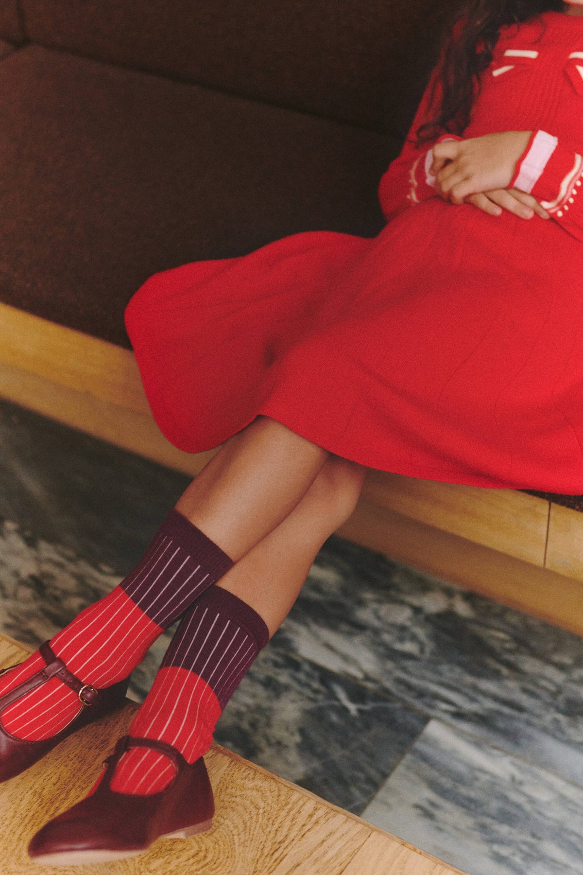 FUB-Bow Dress Classic Red