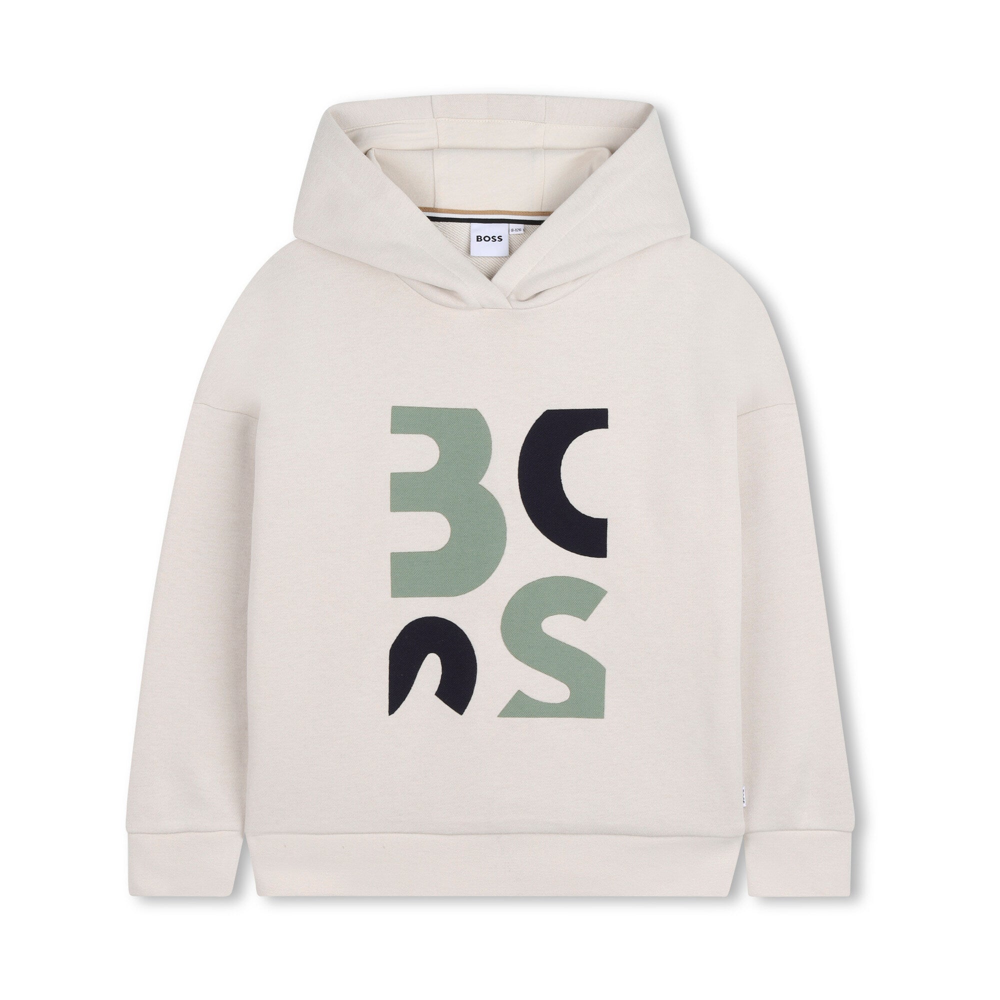 Boss-Hooded Sweatshirt In Fleece Sand